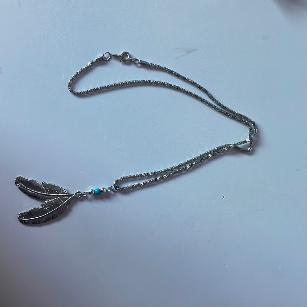 Silver Feather Necklace